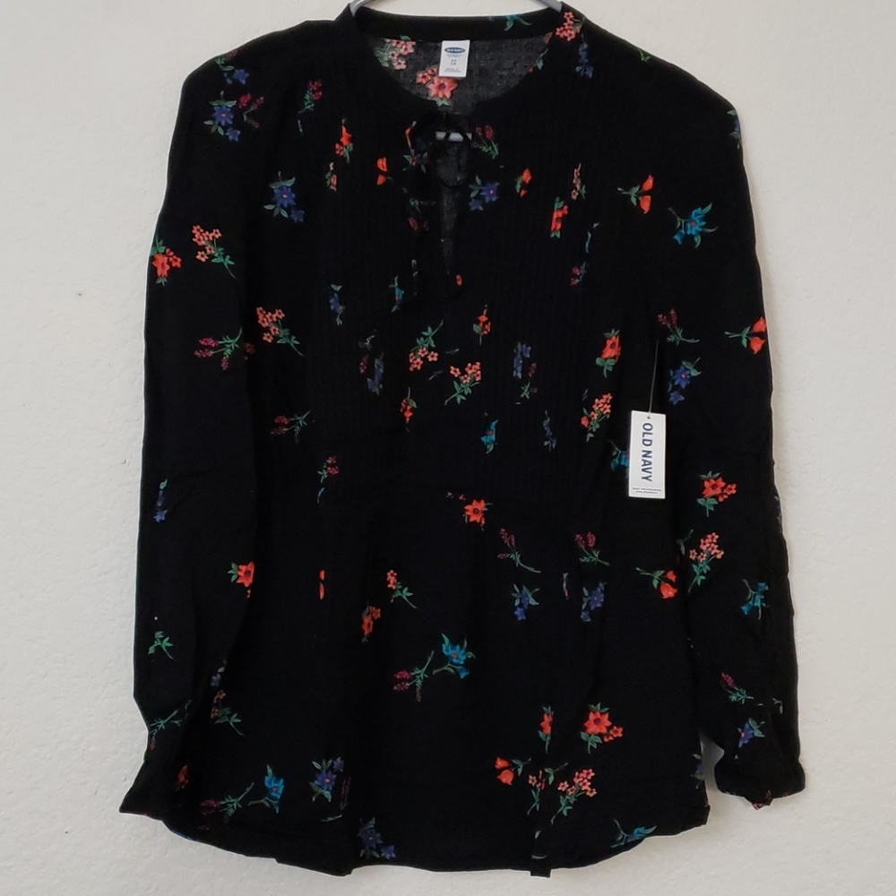 Old Navy Women's Floral Blouse Shirt